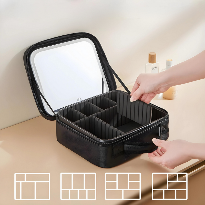 Cosmetic Makeup Case With LED Mirror