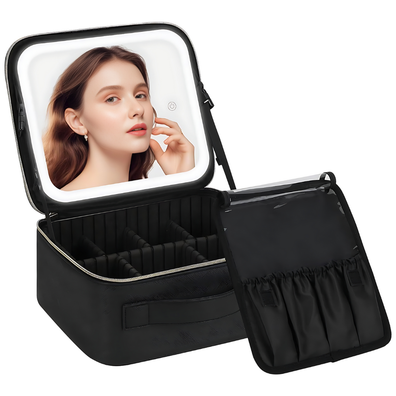 Cosmetic Makeup Case With LED Mirror