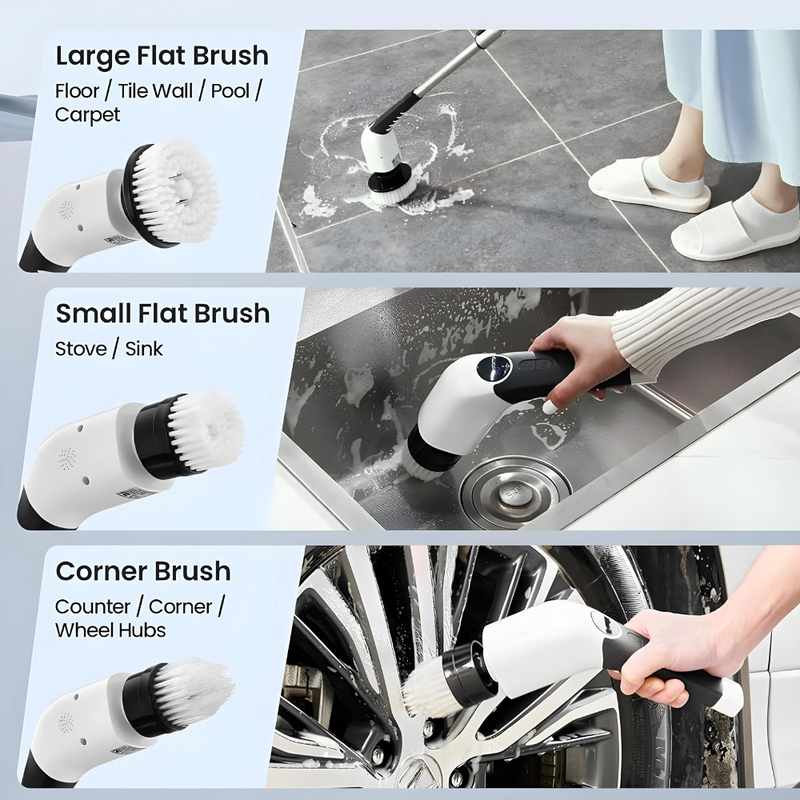 Ergonomic Multi-purpose Electric Spinning Cleaning Scrubber