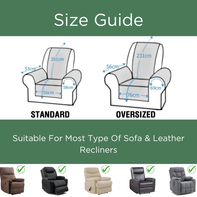 100% Water Proof & Machine Washable Recliner Seat Cover